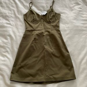 Army Green Tight Fitted Dress